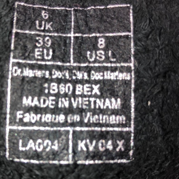 DR. MARTENS 1B60 BEX KNEE-HIGH BOOTS 20 eyes SIZE 8 - Picture 7 of 9
